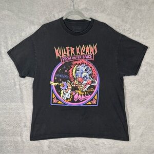 Killer Klowns From Outer Space Retro Horror Graphic T Shirt Black Mens XL Grunge